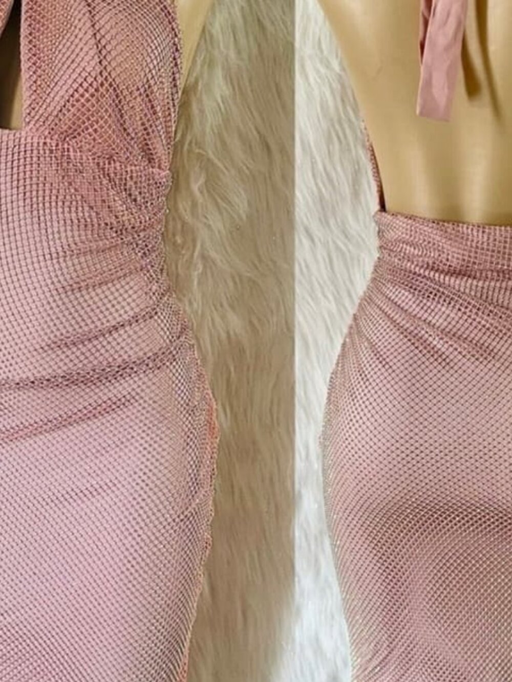 Rhinestone Mesh Party Dress